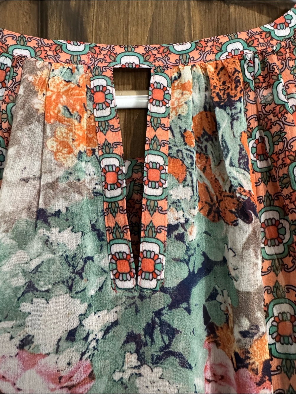 Anthropology Figueroa & Flower multicoloured BOHO FLORAL Paisley Blouse - med - Picture 5 of 15